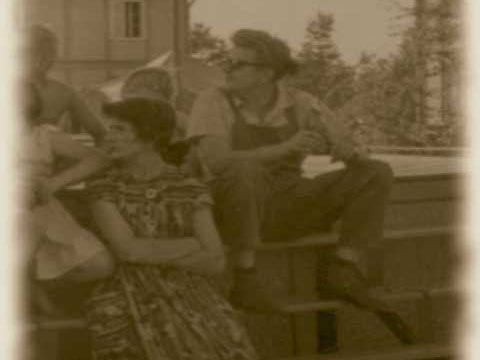 Günther Zortel mit seiner ebenfalls im Schaustellergewerbe tätigen Schwester, Margarethe Zortel